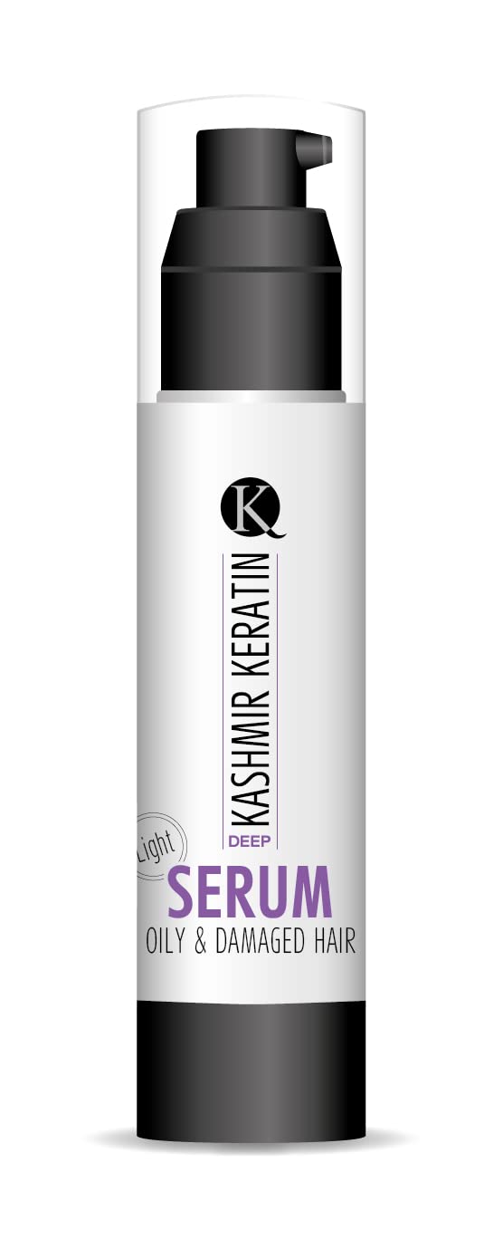 Kashmir Keratin Hair Styling Serums Deep Serum For Oily And Damaged Hair Non Oily Greaseless Anti Frizz (100 ml / 3.38 Fl Oz) 