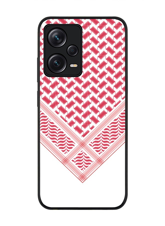 Stylizedd Rugged Black edge case for Redmi Note 12 Pro 5G Slim fit Soft Case Flexible Rubber Edges Anti Drop TPU Gel Thin Cover - Victory Shemag (Red) - Image 1