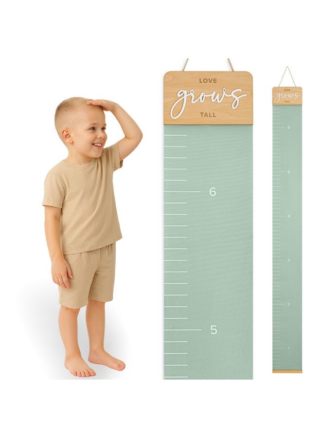 KIBAGA Beautiful Growth Chart for Wall - Cute Height Chart to Easily Track Your Kids' Growth and Milestones - Essential Baby and Toddler Playroom Decor That is Great for Gifting and Creates Lasting Memories - Image 1