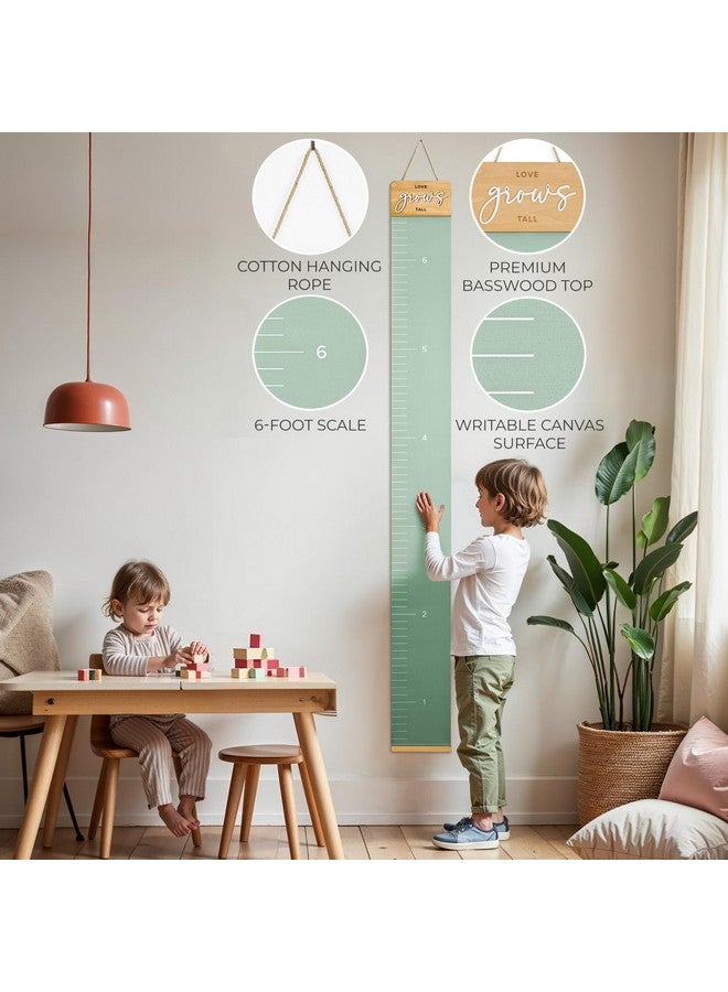 KIBAGA Beautiful Growth Chart for Wall - Cute Height Chart to Easily Track Your Kids' Growth and Milestones - Essential Baby and Toddler Playroom Decor That is Great for Gifting and Creates Lasting Memories - Image 4