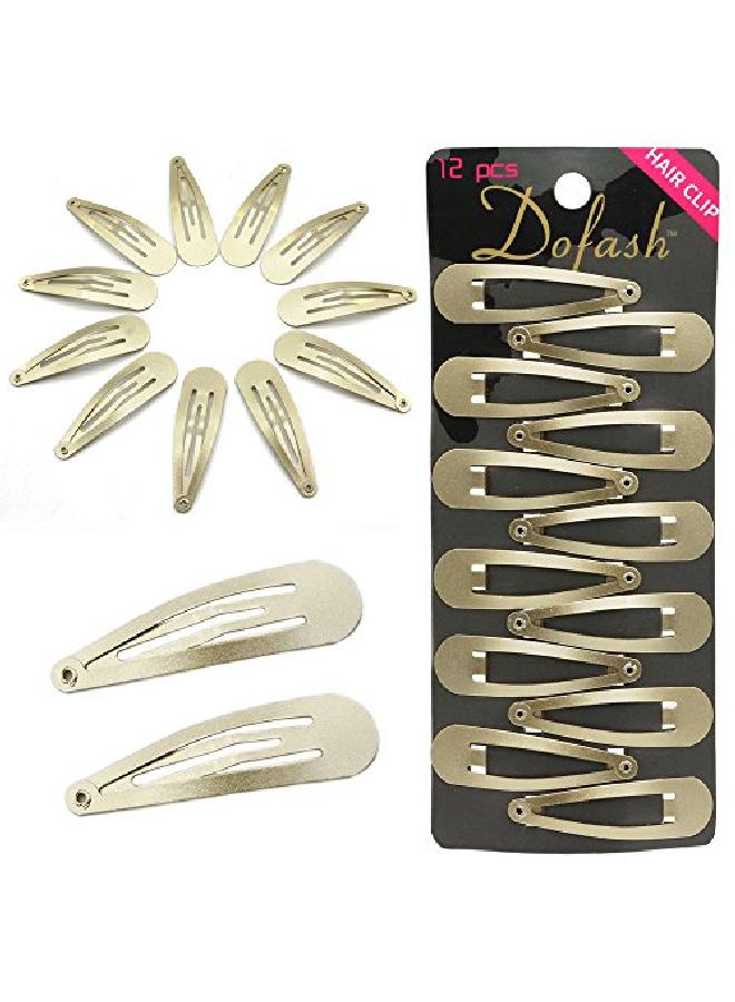 Dofash مشابك شعر معدنية 5 سم/2 بوصة ملحقات شعر أساسية 12 قطعة (شقراء) - Image 2