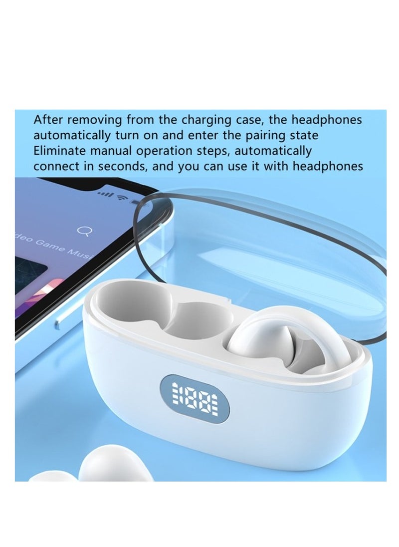 Generic AIR8 Clip Ear With Digital Display Charging Bin Wireless Bluetooth Earphones  - Image 3