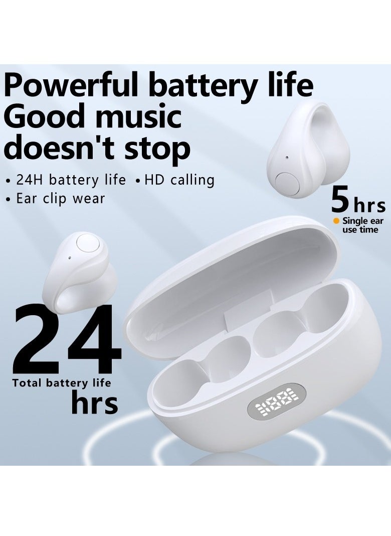 Generic AIR8 Clip Ear With Digital Display Charging Bin Wireless Bluetooth Earphones  - Image 4