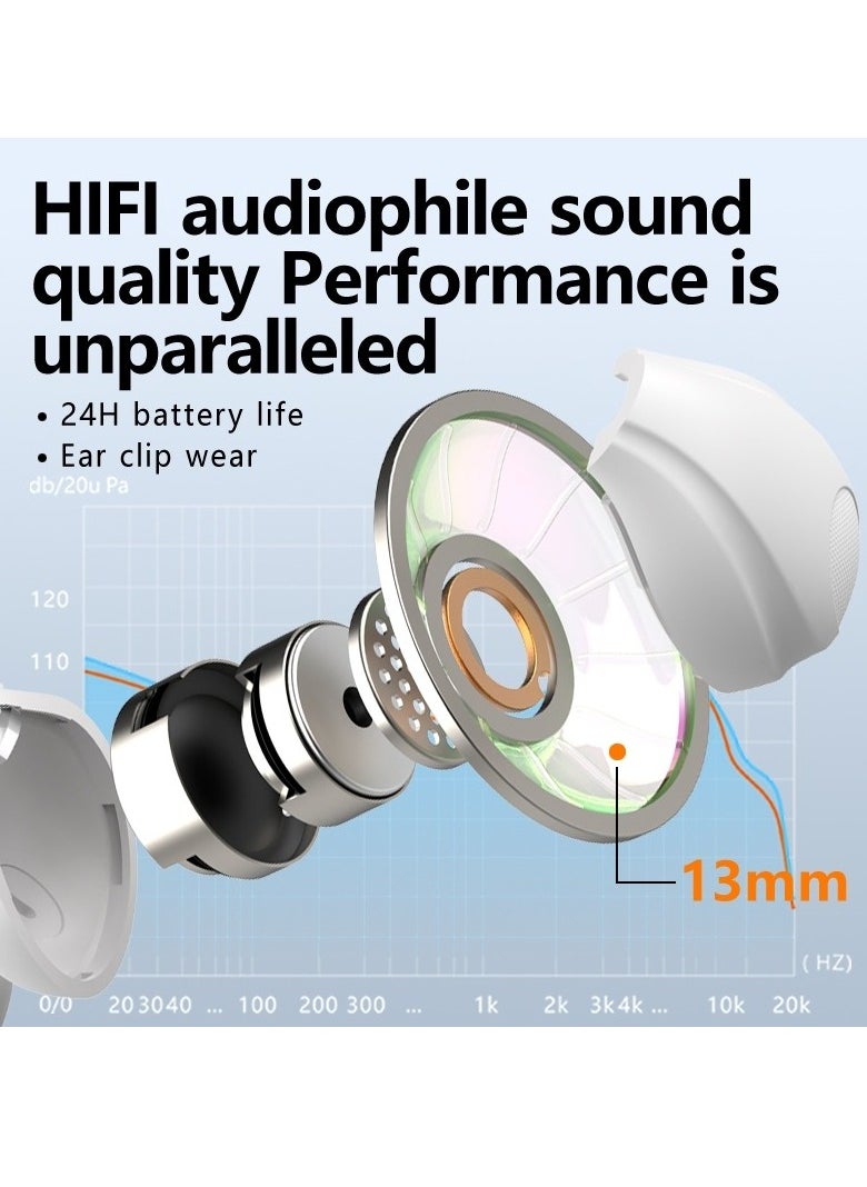 Generic AIR8 Clip Ear With Digital Display Charging Bin Wireless Bluetooth Earphones  - Image 5