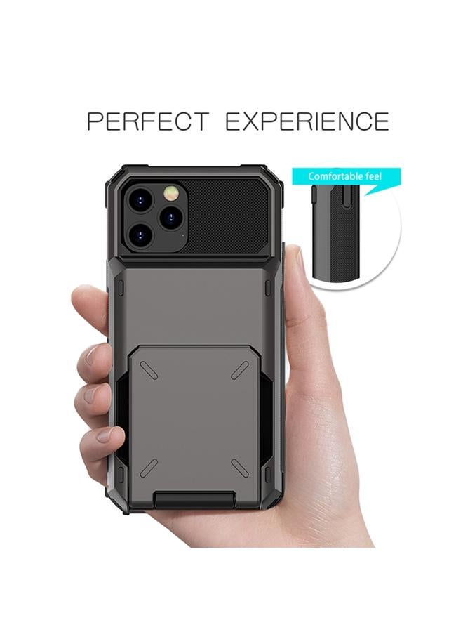 زبون جراب لهاتف iPhone 12 mini مقاوم للخدش والصدمات ومتين وقوي التحمل مع فتحة للبطاقة - Image 5