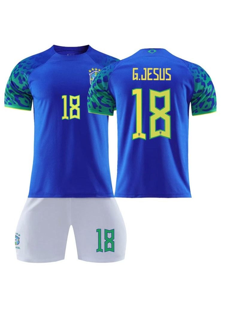 KUYING - Brazil Main Size 18 G.Jesus Men's Away Soccer Jersey - Image 1