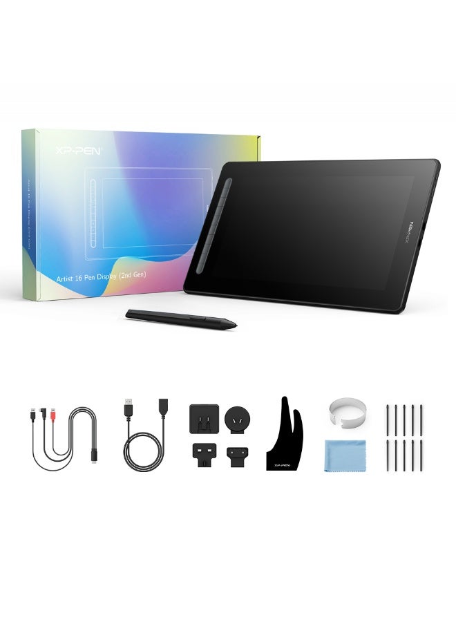 XP-PEN Artist16_2nd 16-inch Drawing Pen Display Graphics Monitor Full-Laminated Technology Drawing Monitor with Tilt Function,X3 Smart Battery-free stylus (Black)(Without Power plug Adaptor) - Image 4