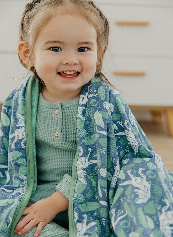 Copper Pearl Three-Layer Baby Blanket: Soft Baby Quilts for Boys and Girls | Breathable, Cozy, Toddler Blanket | Baby Quilt for Newborns | 46x46 Premium Polyester/Rayon | Jurassic Park - Image 5