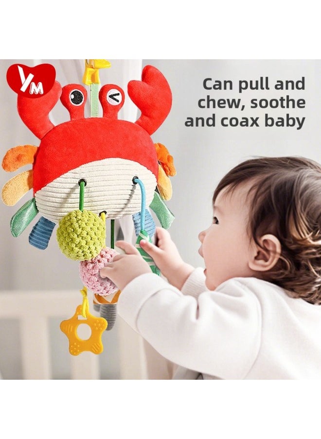Generic Baby Car Bed Bell Comfort Hanging Newborn Cart Hanging Pendant Safety Seat Toy 1 Stroller 3-Color:Drawstring Pull Music丨cute Monkey Bed Bell Hanging Decoration  - Image 2