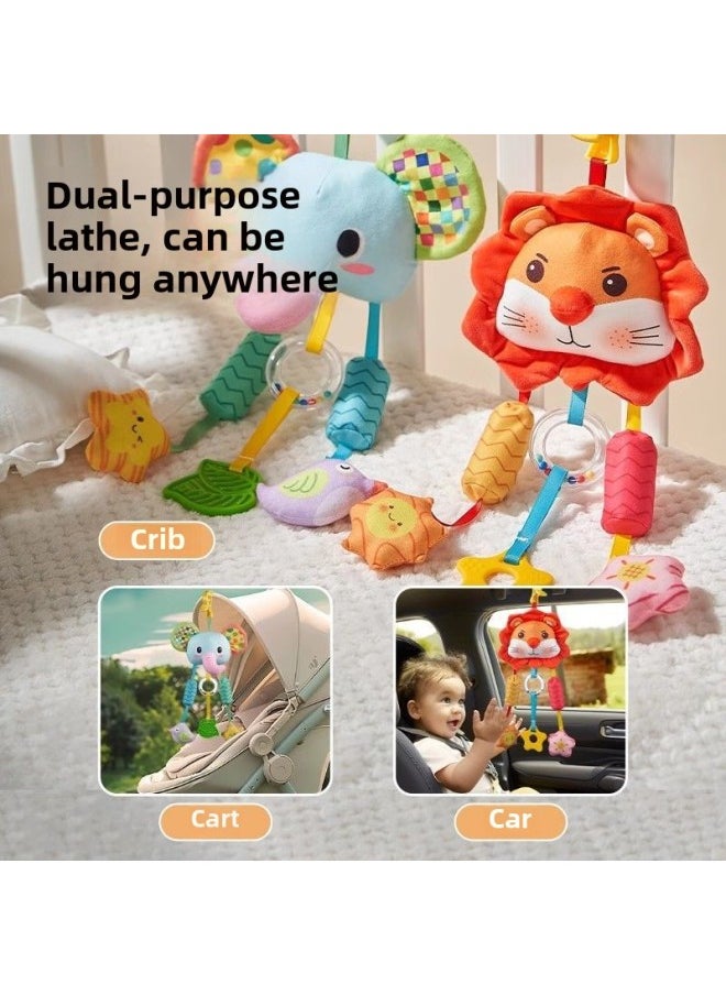Generic Baby Car Bed Bell Comfort Hanging Newborn Cart Hanging Pendant Safety Seat Toy 1 Stroller 3-Color:Drawstring Pull Music丨cute Monkey Bed Bell Hanging Decoration  - Image 4