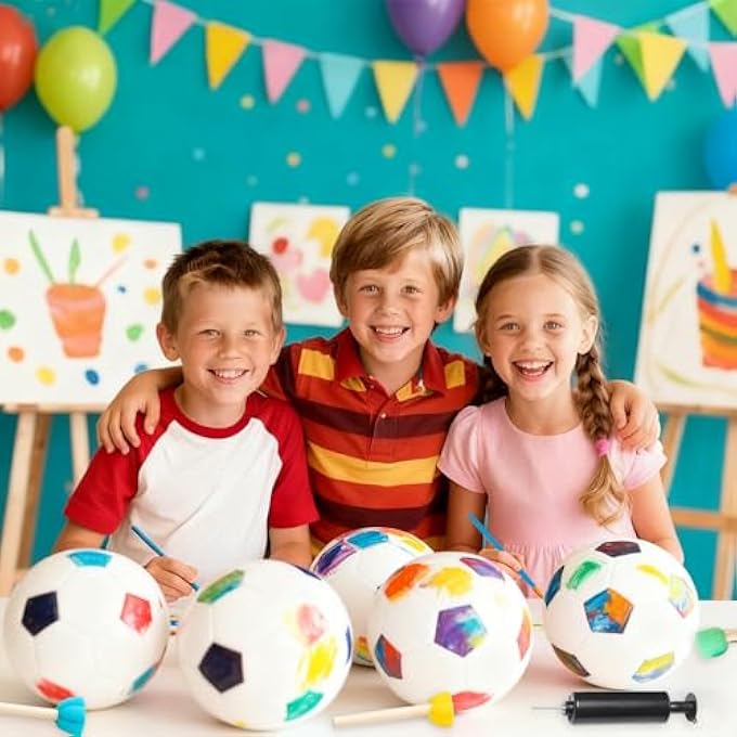 UOY FOOTBALL PAINTING SET CRAFT SET, FOOTBALL GIFTS BOYS, FOOTBALL CRAFT BOYS 6 8 9 10 YEARS, CHILDREN'S FOOTBALL DIY PAINTING SET WITH PIGMENT STICKERS FOR CHILDREN BOYS AND GIRLS - Image 5