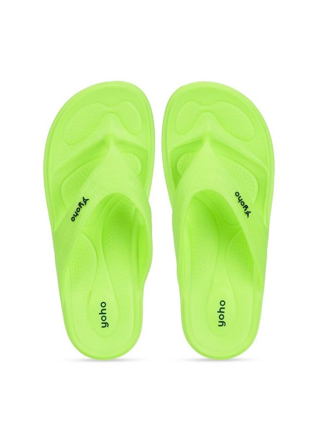 YOHO YOHO Drizzle Soft Slippers for Women |Mild Acupressure, Lightweight, L.Green UK8  - Image 1