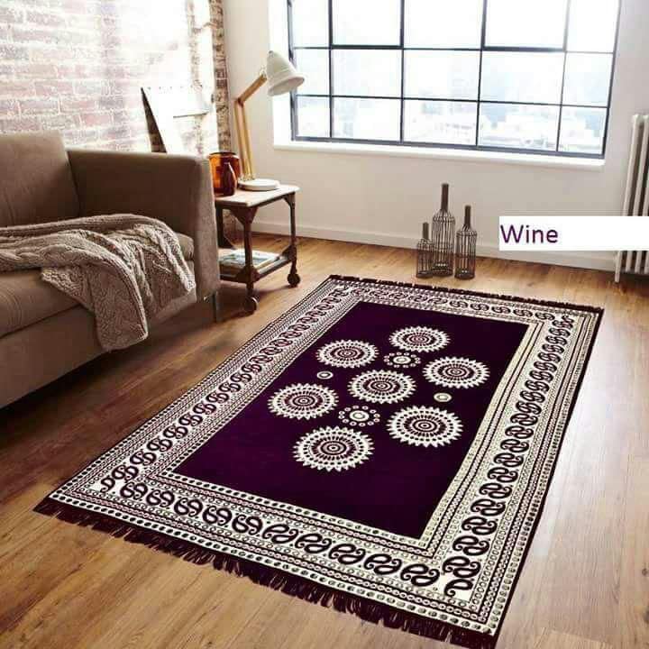Himanshu Enterprises Living Room Carpet Rectangular Area Rugs for Home Office Hall Bedroom High Pile Floor Mats Floor Covering Rug for Home Kitchen Desgin 2 Wine