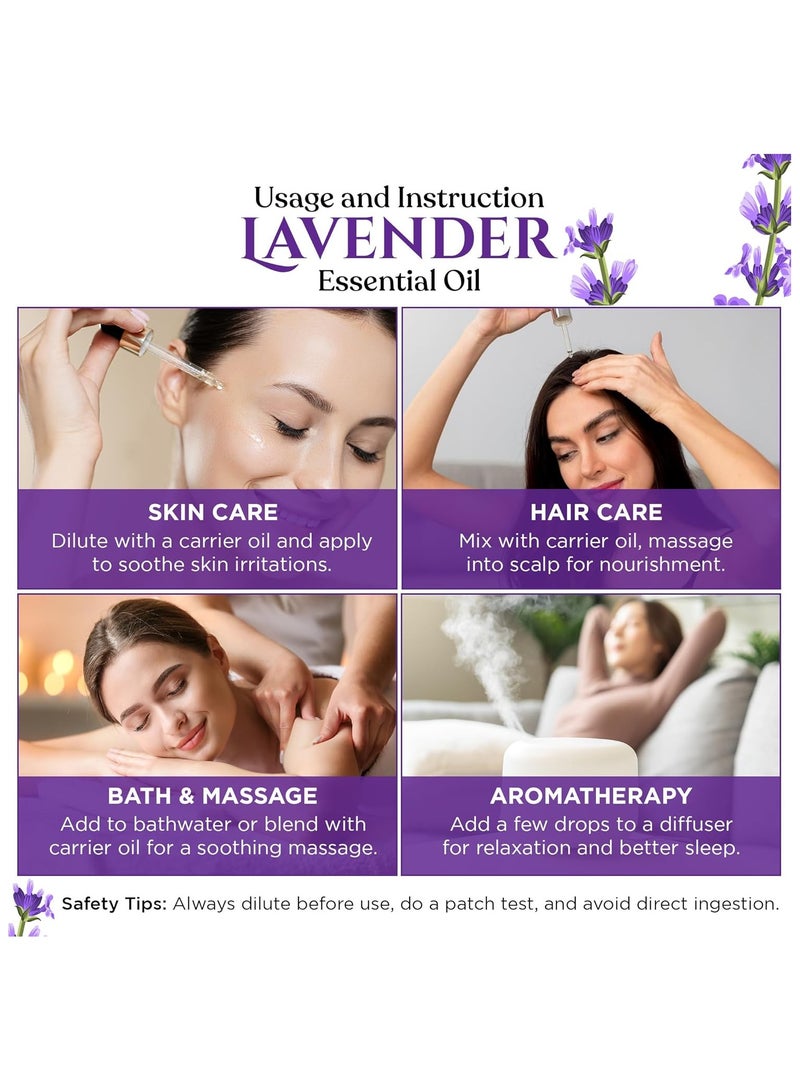 Rey Naturals ReyNaturals Lavender Essential Oil for Hair,Skin|100% Pure Lavender Oil with Natural Lavandula Angustifolia Extract 15 ml - Image 4