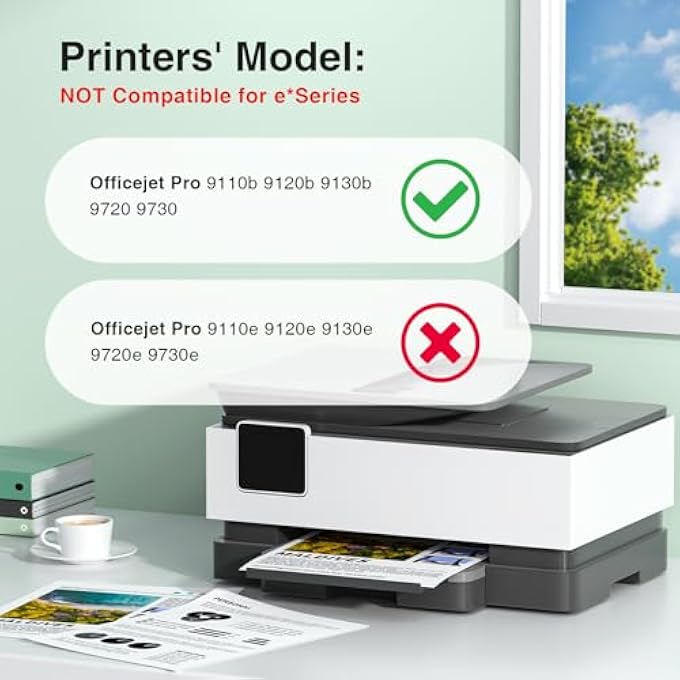 937E 937XL INK CARTRIDGES COMPATIBLE WITH HP 937 XL 937E INK COMPATIBLE WITH HP 937 XL PRINTER CARTRIDGES FOR HP OFFICEJET PRO 9110B 9720B 9130B 9720 9730 PRINTER (PACK OF 4 WITH CHIP) - Image 3