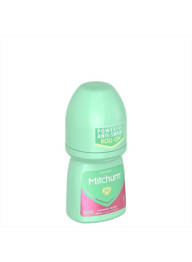Mitchum for Women Roll On, Anti-Perspirant & Deodorant, Powder Fresh, 1.7 Oz (Pack of 6) - Image 2