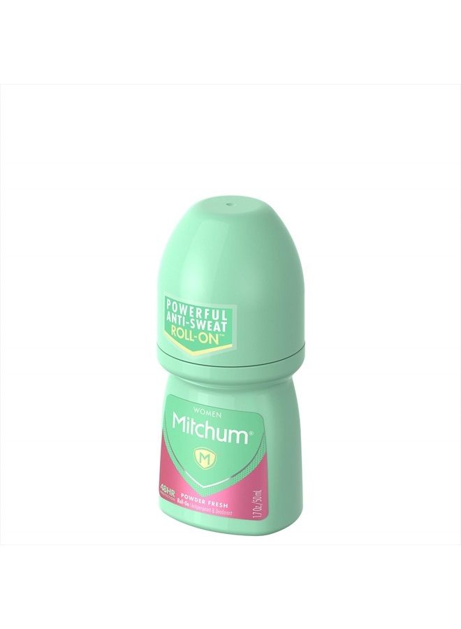 Mitchum for Women Roll On, Anti-Perspirant & Deodorant, Powder Fresh, 1.7 Oz (Pack of 6) - Image 3