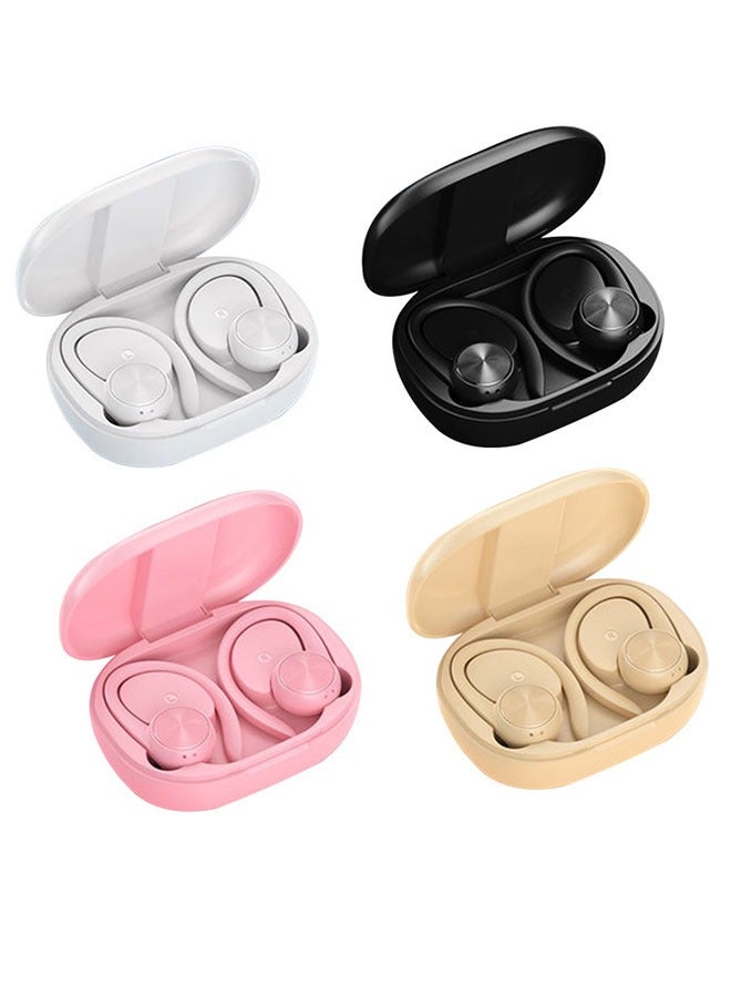 آيجو سماعات رأس لاسلكية غير قابلة للارتداء فوق الأذن TWS، سماعات رأس لاسلكية لنظامي Android وiPhone، شحن سريع Tpye-C، إلغاء الضوضاء الذكي ENC، مدة تشغيل تصل إلى 24 ساعة، مقاومة للماء - أبيض LED - Image 2