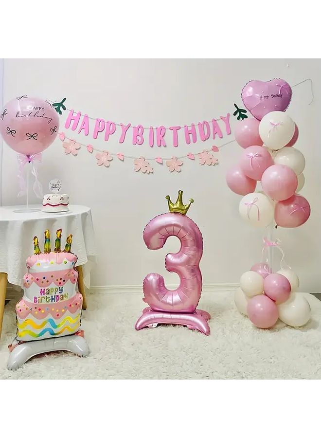 2 Sets Heavy Duty 63 Inch Tall Balloon Stand Kit with Water Base for Large Decorations - Image 4