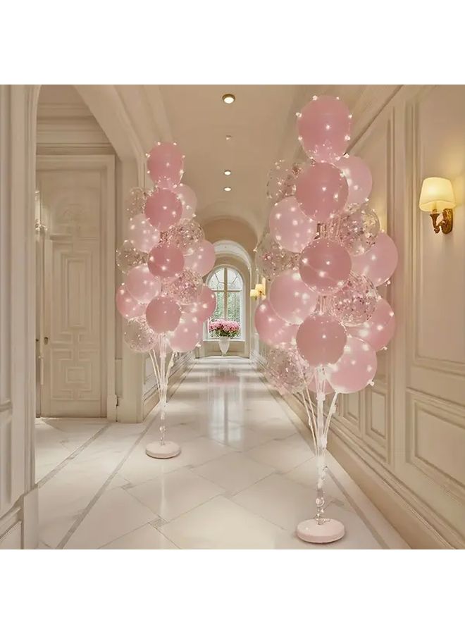 2 Sets Heavy Duty 63 Inch Tall Balloon Stand Kit with Water Base for Large Decorations - Image 5