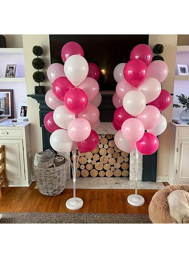 2 Sets Heavy Duty 63 Inch Tall Balloon Stand Kit with Water Base for Large Decorations - Image 2