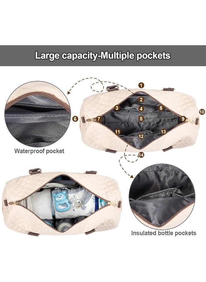 Lovevook LOVEVOOK Diaper Bag Tote with Pacifier Case and Changing Pad, Large Capacity Mommy Bag for Hospital and Weekender Travel, Functional Baby Bag Newborn Baby Essential  - Image 4