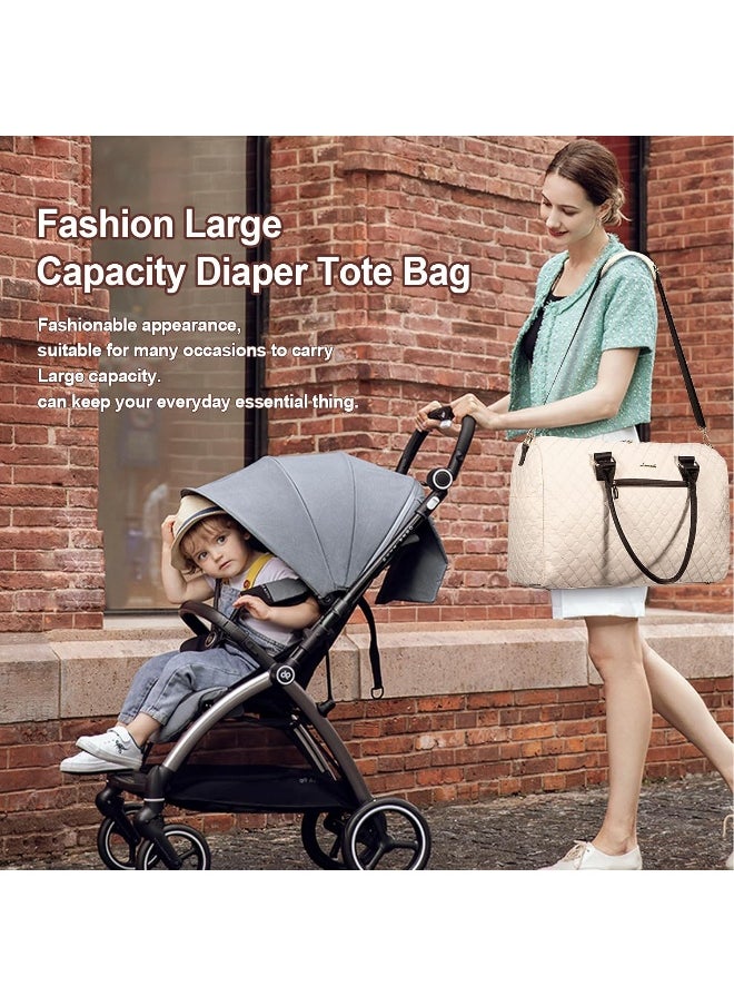 Lovevook LOVEVOOK Diaper Bag Tote with Pacifier Case and Changing Pad, Large Capacity Mommy Bag for Hospital and Weekender Travel, Functional Baby Bag Newborn Baby Essential  - Image 2