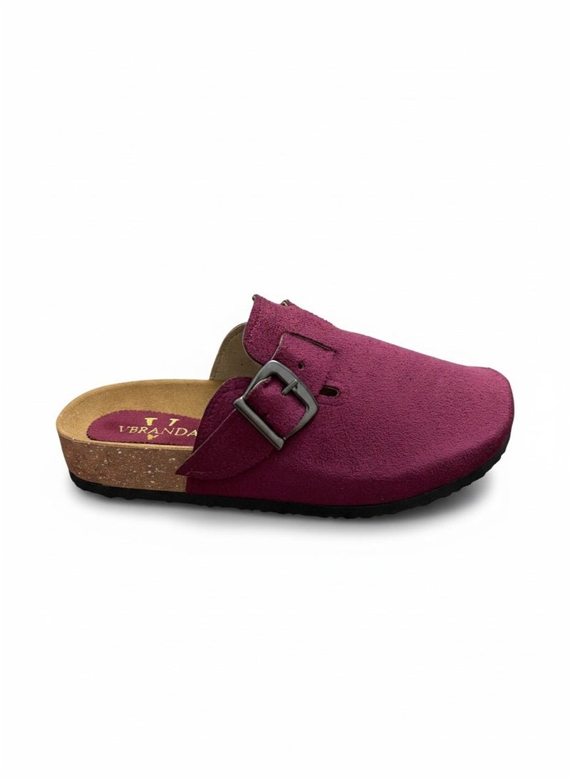 Vbranda Comfortable Mule with side buckle SF-72-MAROON - Image 4