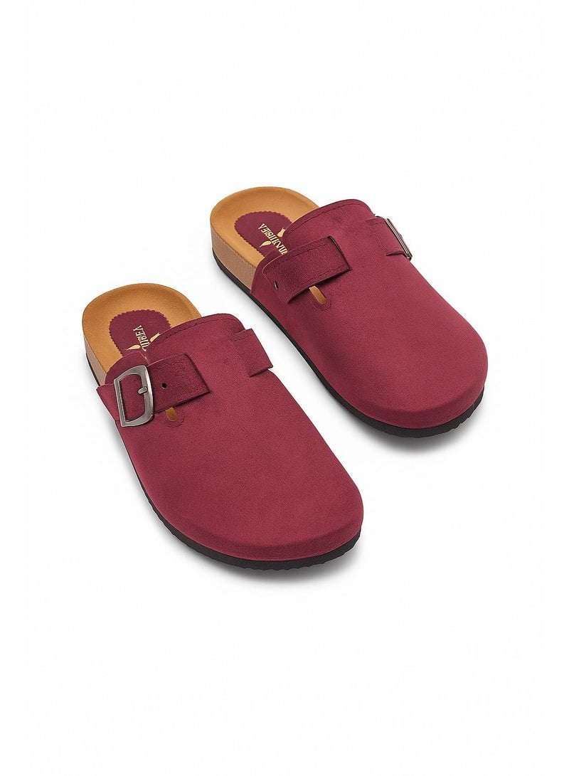 Vbranda Comfortable Mule with side buckle SF-72-MAROON - Image 3