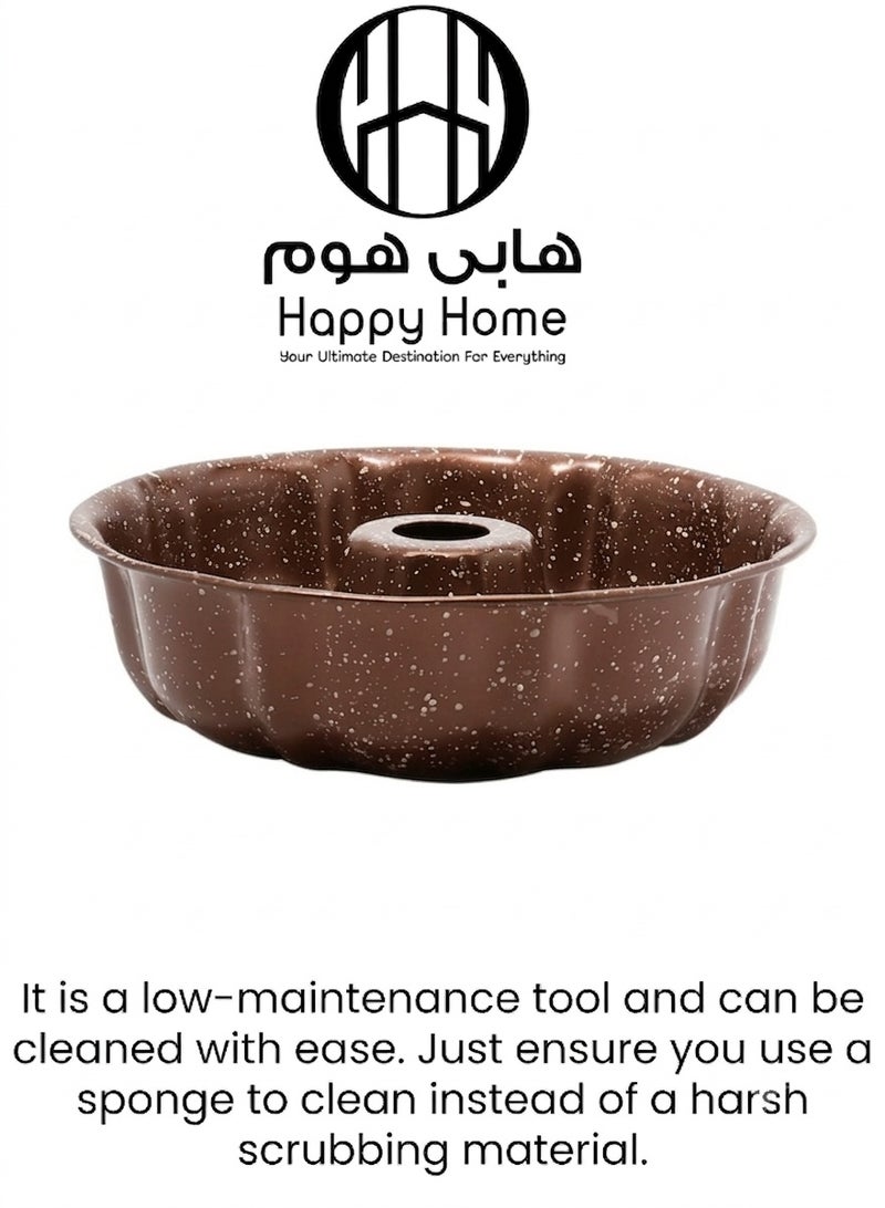 Happy Home Granite Cake Maker Brown 24x7cm - Image 2