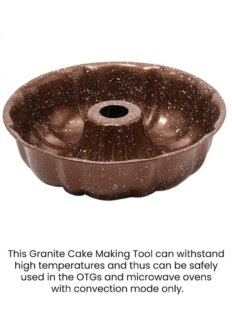 Happy Home Granite Cake Maker Brown 24x7cm - Image 3