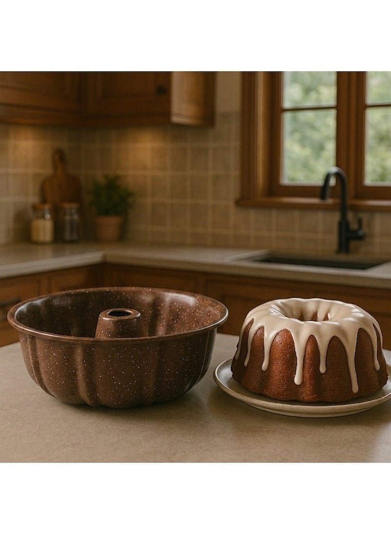 Happy Home Granite Cake Maker Brown 24x7cm - Image 1