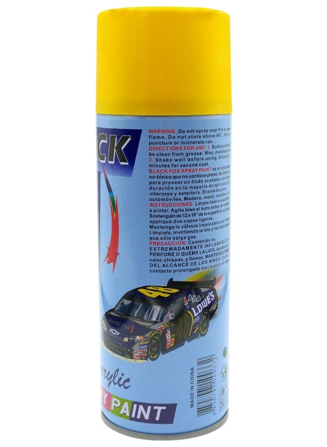 Black Fox Premium Quality Multi Purpose Car Spray Paint  Yellow Color 3 pcs - Image 5