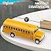 Playbees Pullback Diecast School Buses 2 Pack Yellow Metal Toys with WriteOn Surfaces Perfect Party Favors Gifts and School Memories for Little Boys and Girls 5 Inch - Image 4