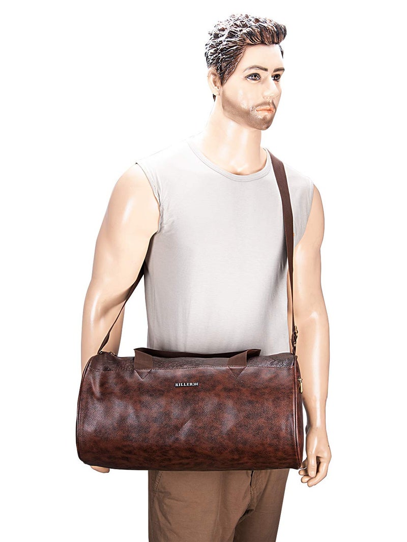 Killer Royal PU 21 Litre Stylish Brown Gym Bag - Image 3
