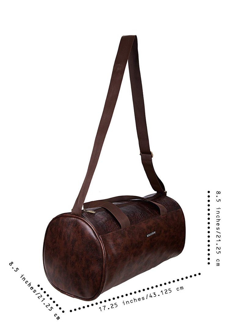 Killer Royal PU 21 Litre Stylish Brown Gym Bag - Image 2