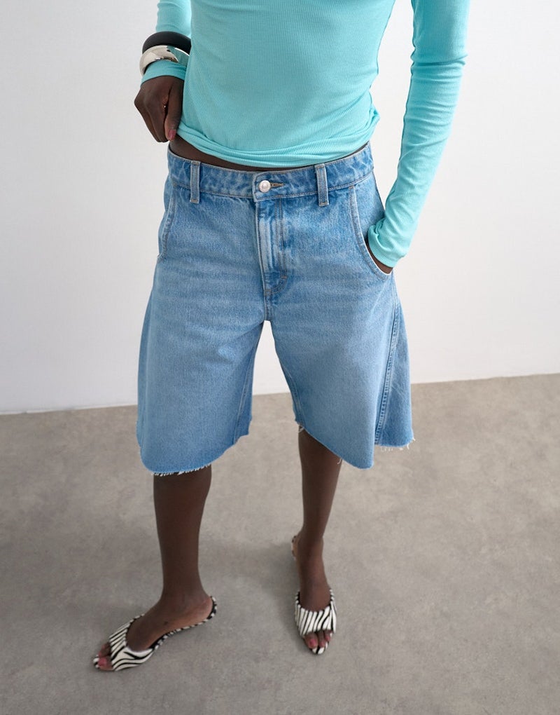 TOPSHOP Denim Barrel Jort Mb - Image 1