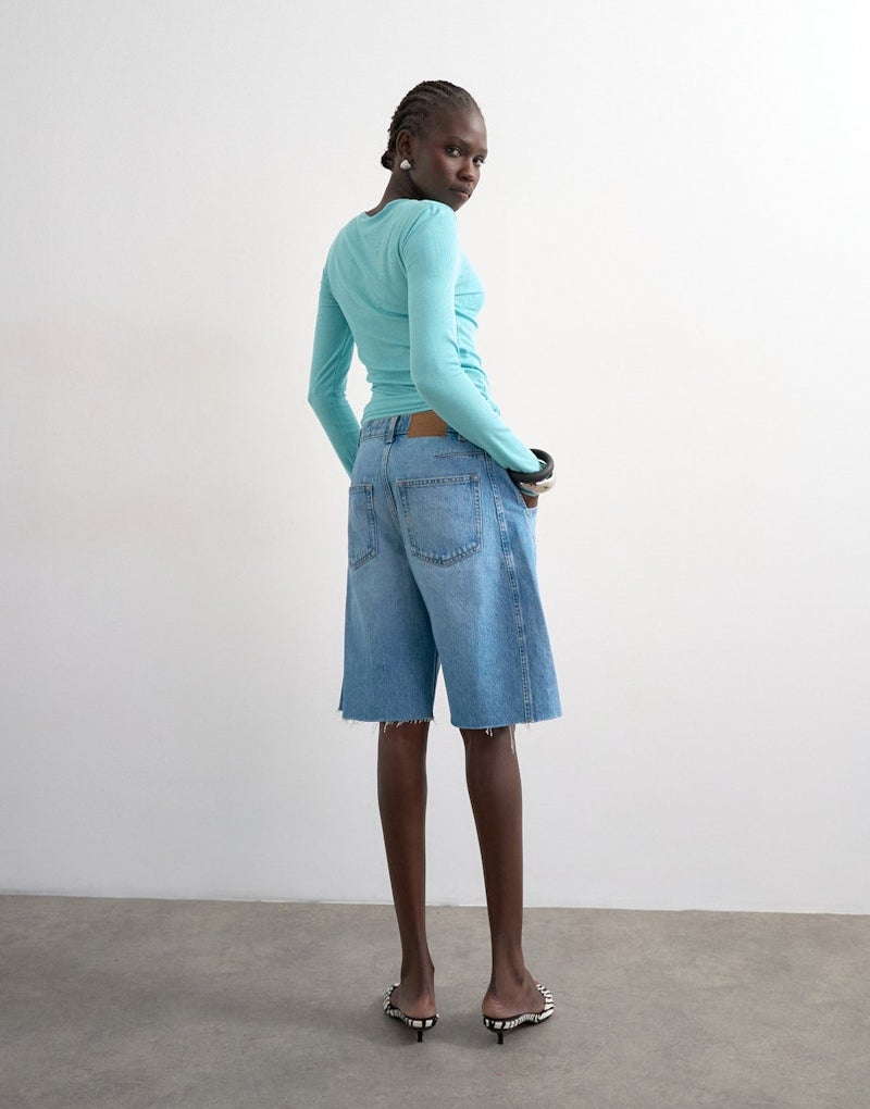 TOPSHOP Denim Barrel Jort Mb - Image 2