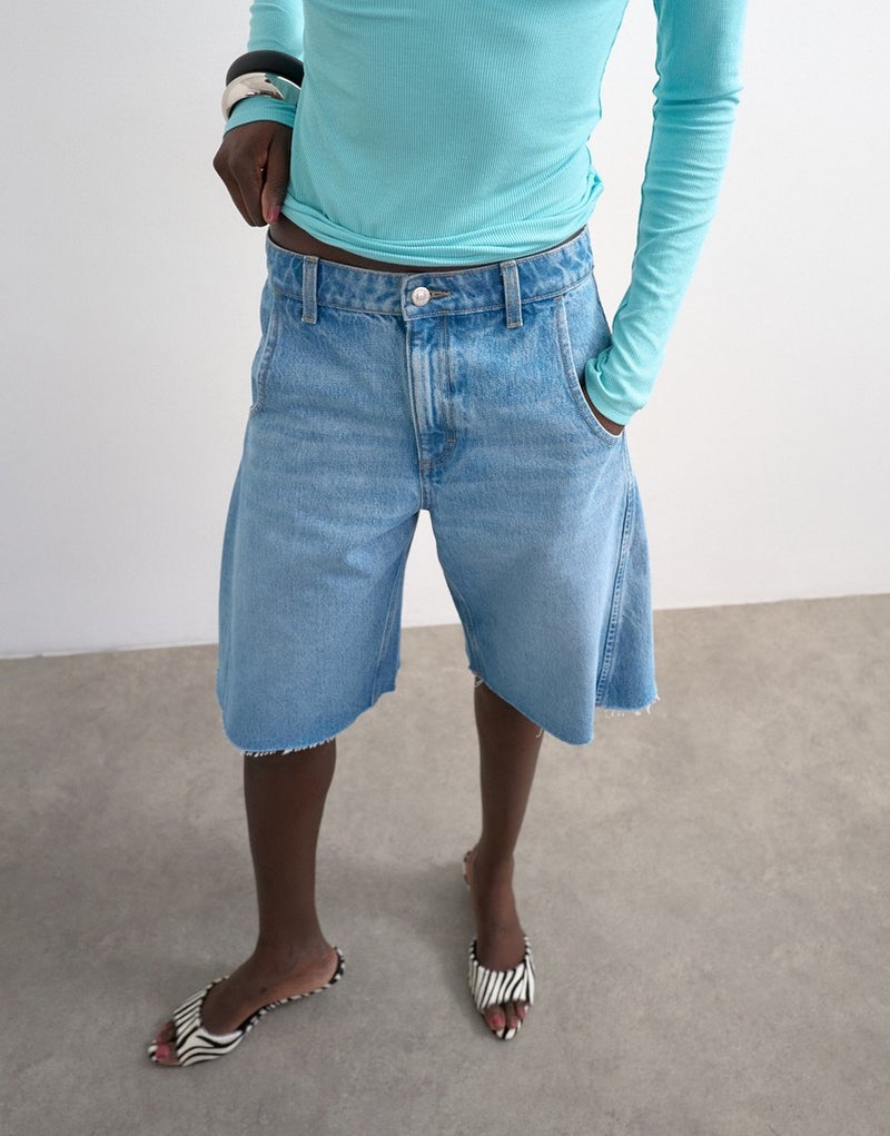 TOPSHOP Denim Barrel Jort Mb - Image 1