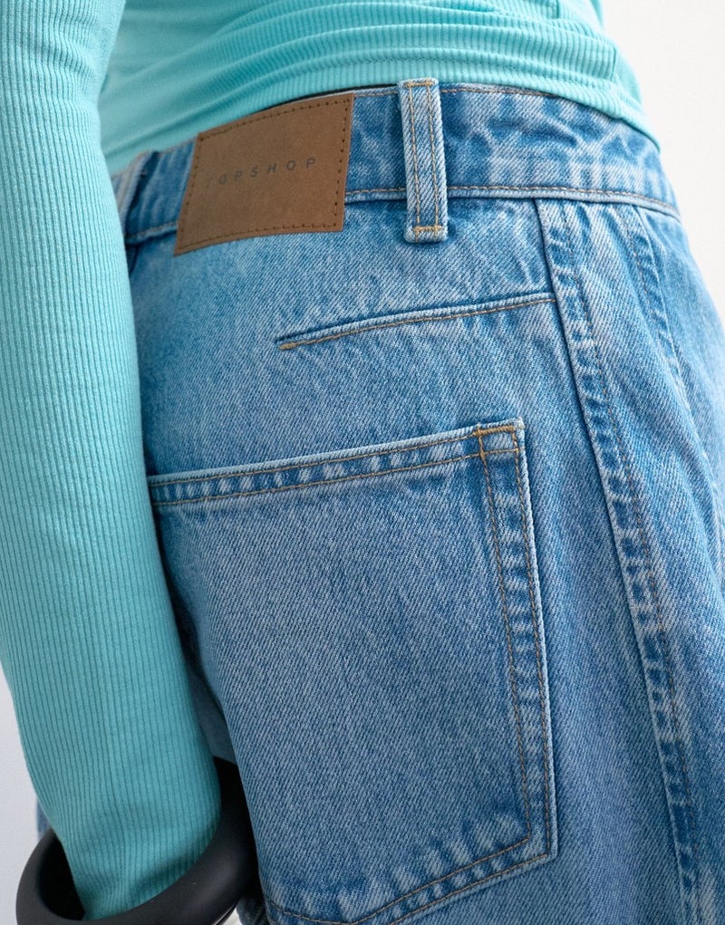 TOPSHOP Denim Barrel Jort Mb - Image 4