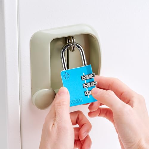 Zarker XD35 Combination Lock 3Digit Padlock for School Gym Sports LockerLock Fence Toolbox Case Hasp Storage 4Pack Blue Yellow - Image 3