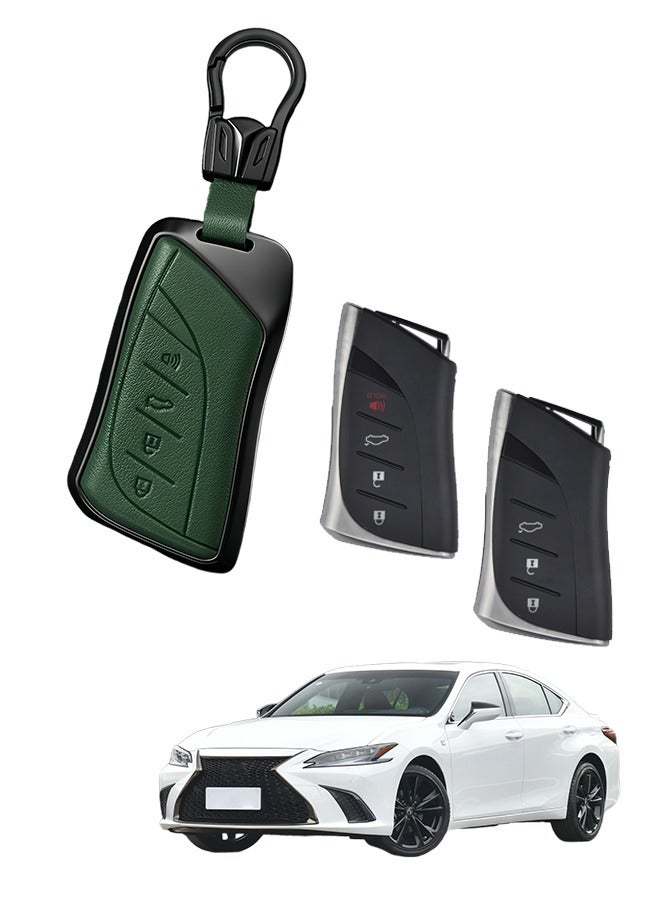 Car key cover, suitable for Lexus, perfectly wraps car keys, high-end, drop-resistant, material: first layer cowhide and aluminum alloy. goodcar - Image 1