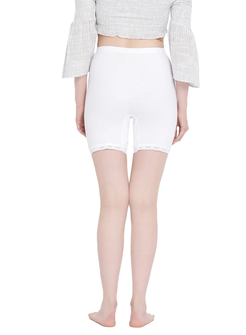 BYC GIRLS COTTON BOXER SHORT BRIEF - WHITE
