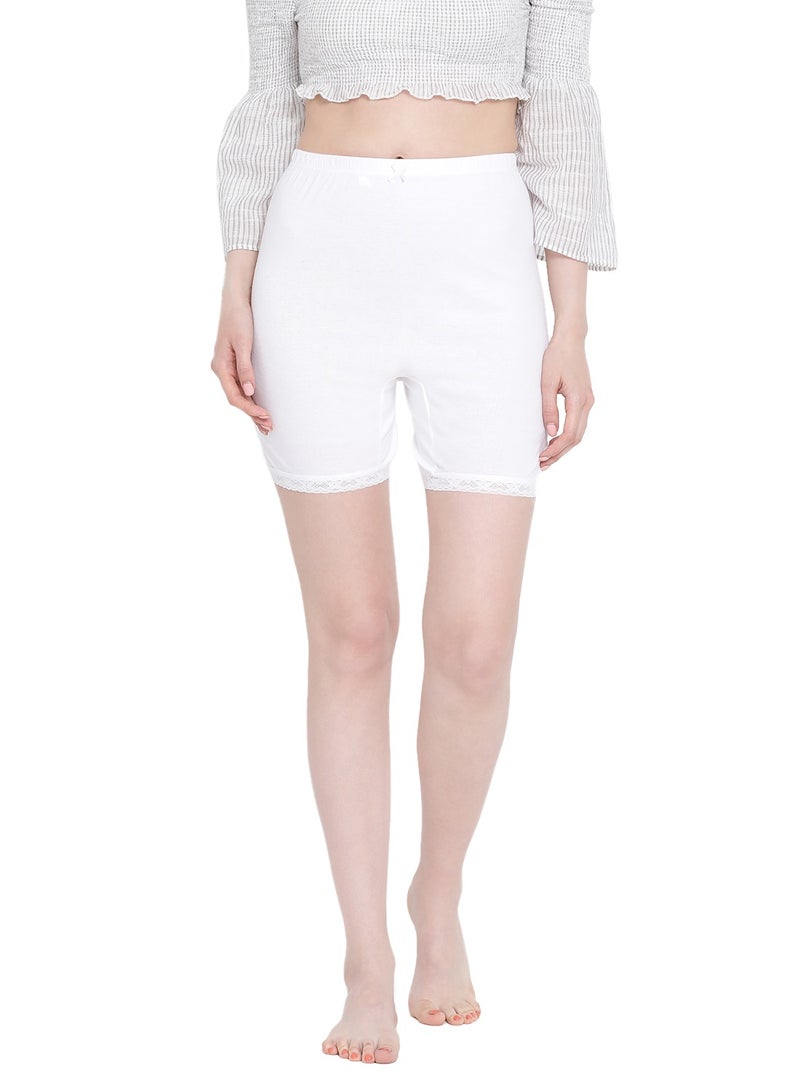 BYC GIRLS COTTON BOXER SHORT BRIEF - WHITE  - Image 2