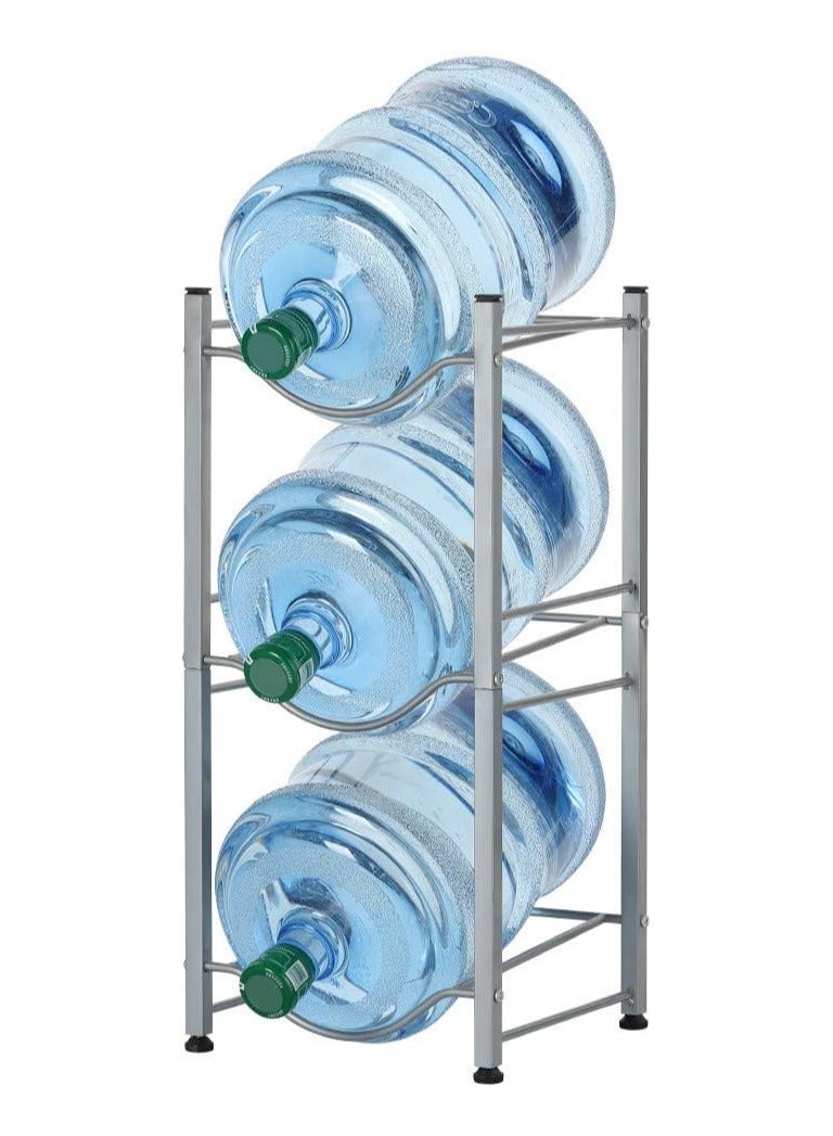 3-Tier Water Bottle Holder Cooler Jug Rack, 5 Gallon Storage Rack Detachable Heavy Duty Cabby - Image 1