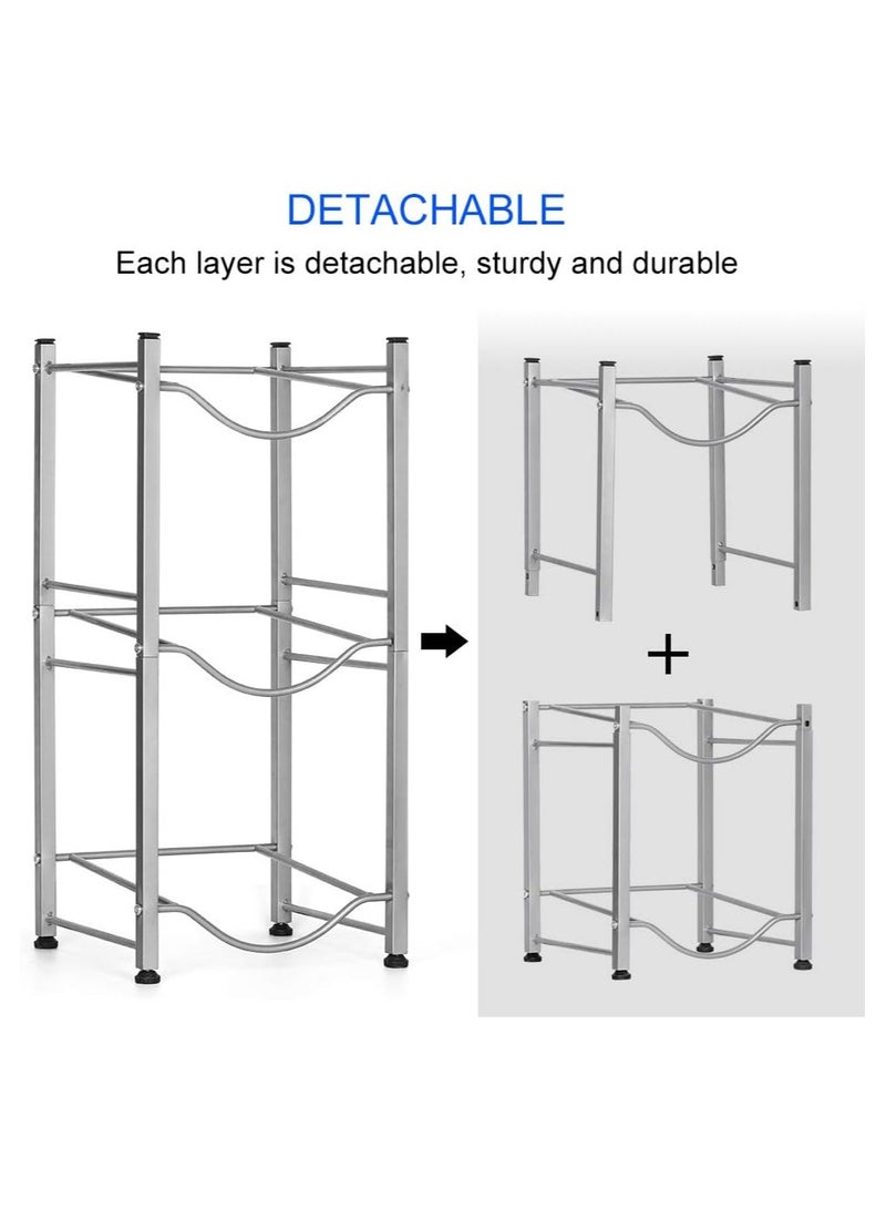 3-Tier Water Bottle Holder Cooler Jug Rack, 5 Gallon Storage Rack Detachable Heavy Duty Cabby - Image 3