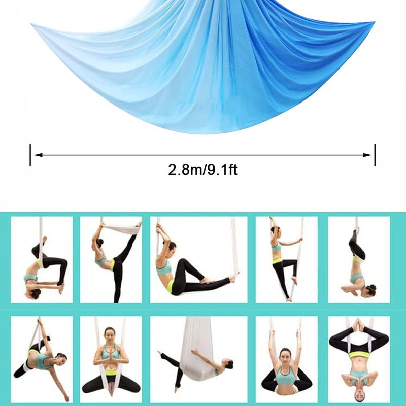 FOSER Aerial Hammock, 16.4ft 9.2ft Swing Set for Anti-Gravity Yoga, Dance & Acrobatics - Image 3