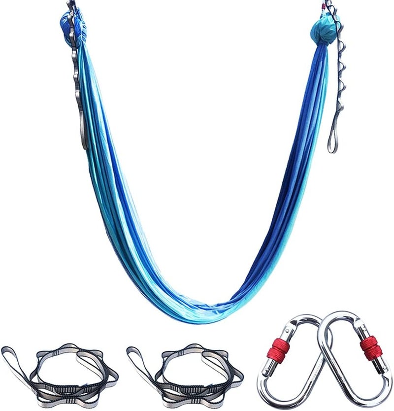 FOSER Aerial Hammock, 16.4ft 9.2ft Swing Set for Anti-Gravity Yoga, Dance & Acrobatics - Image 1