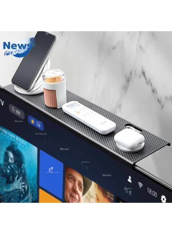 Purpavwinner Tv Shelf For Router And Set-top Box Storage, Computer Monitor Top Bracket, Upgraded Large Size With Holes - Image 1