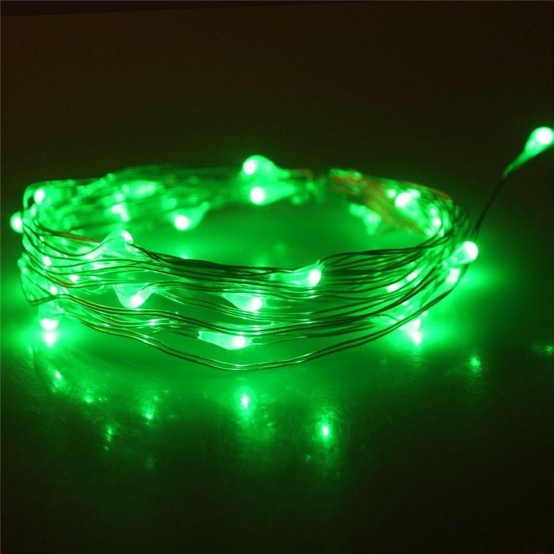 ANJAYLIA Fairy Lights, 10Ft/3M 30leds Bright Light St. Patrick's Day Decorations Lights(Green) - Image 2